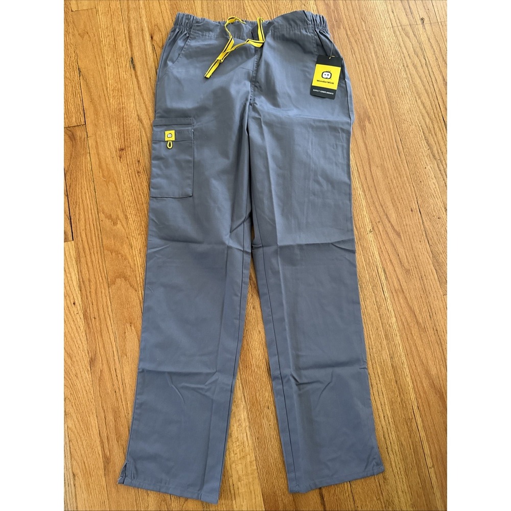 NEW Women's WonderWink‎ Gray Scrub Pants - Size Small Cargo